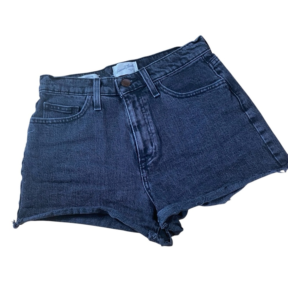 Universal Thread Black Denim Highest Rise Shortie Shorts